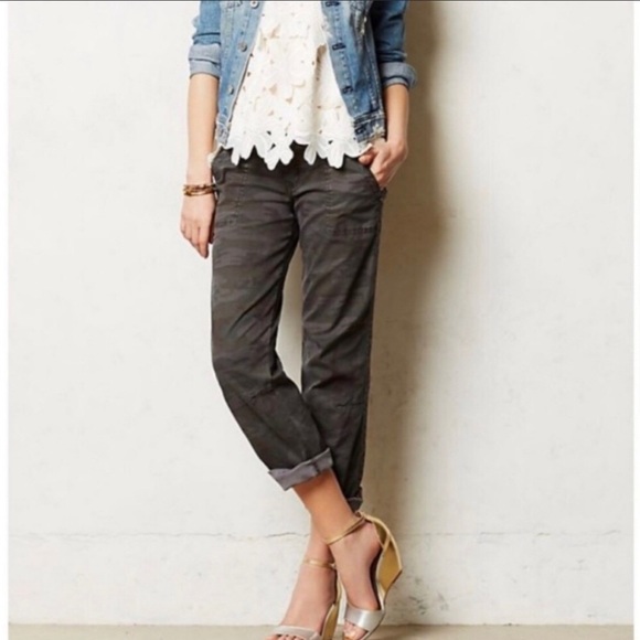 Sanctuary Pants - Sanctuary Grey Camo Crop Cargos